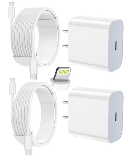 iPhone Charger Fast Charging, USB C Charger Block, 6FT/10FT Lightning Cable