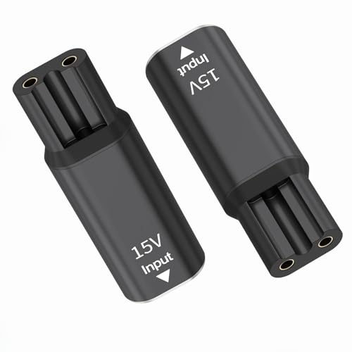 2 PCS 15V HQ8505 Type-C Shaver Charger Adapter Compatible with Philips 3000 5000 7000 Series, for OneBlade QP6520 QP6530, USB-C Electric Razor Charging Accessory Portable Travel Converter