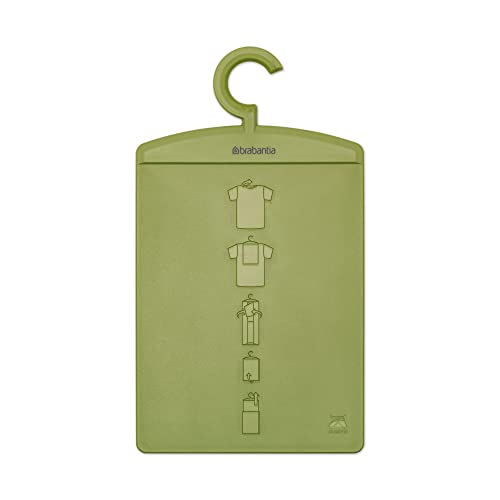 Brabantia Shirt Folder Board with Hanging Hook & Instruction Images | Calm Green | Clothes Folder Laundry Helper for Tidy Closet | Folds T-Shirts & Sweaters Without Creases | Hang to Store in Closet