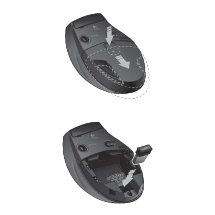 Logitech M705 Marathon Wireless Mouse, Gaming Mouse Wireless, 2.4 GHz USB-A Receiver, 5-Programmable Buttons, 3-Year Battery, PC, Mac, Laptop, Chromebook - Black