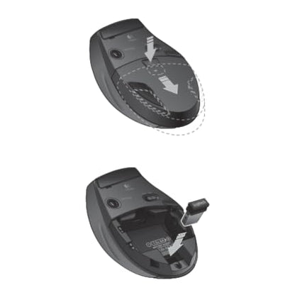 Logitech M705 Marathon Wireless Mouse, Gaming Mouse Wireless, 2.4 GHz USB-A Receiver, 5-Programmable Buttons, 3-Year Battery, PC, Mac, Laptop, Chromebook - Black