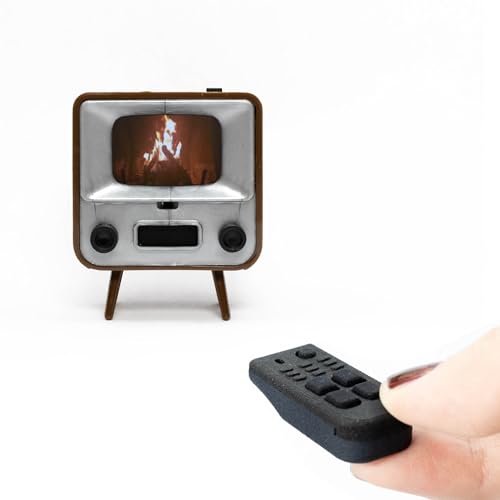 TinyCircuits TinyTV 2 Portable Retro Mini TV, Brown
