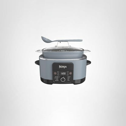 Ninja MC1001 Foodi PossibleCooker PRO 8.5 Quart Multi-Cooker, with 8-in-1 Slow Cooker, Dutch Oven, Steamer, Glass Lid Integrated Spoon, Nonstick, Oven Safe Pot to 500°F, Sea Salt Gray