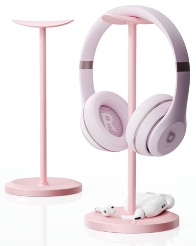 Tiiletzote Headphone Stand, Desktop Headset Holder, Pink