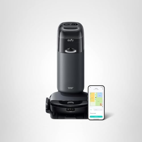 eufy S1 with All-in-One Station, HydroJet System with Roller Mop, Robot Vacuum and Mop Combo, Incredible Suction, Obstacle Avoidance, Multi-Level Mapping, Mop Auto-Retraction, Perfect for Pet Hair