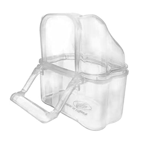 XISAOK Parakeet Feeder Box Pet Cage Food Container Birds Clear Dispenser for Pet Bird Owner Easy to Use and