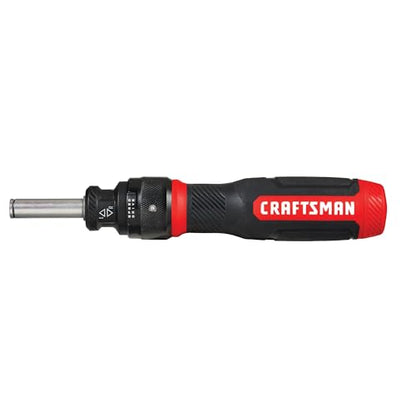 CRAFTSMAN Ratcheting Screwdriver, SpeedDrive, 2” Double Ended Bits Included, Handle Holds Up To 6 Bits (CMHT68129)