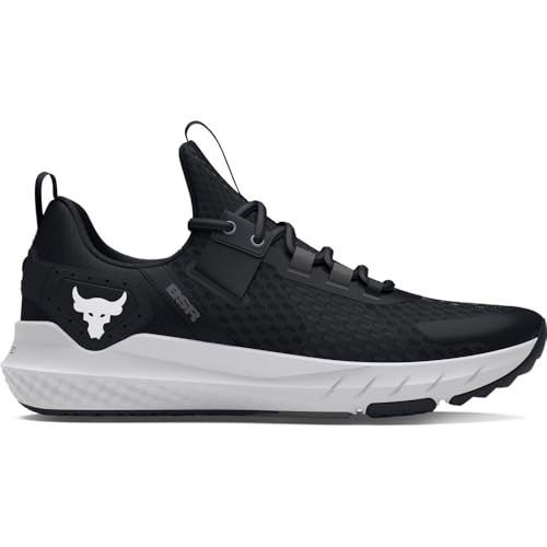 Under Armour Men's Project Rock Blood Sweat Respect 4, (001) Black/Castlerock/White, 9.5, US