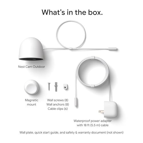 Google Nest Cam Outdoor (Wired, 2nd Gen) - 2 Pack - Security Camera with 2K Video and Gemini, Night Vision, 2-Way Audio - Works with Google Home - 2025 Model - Snow