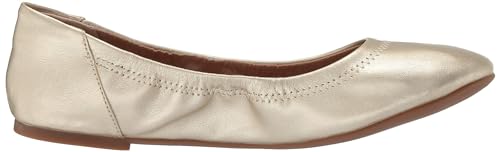 Amazon Essentials Women's Belice Comfortable Slip-On Ballet Flats Shoes, Gold, 6.5 Wide