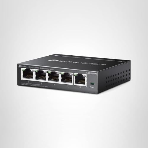 TP-Link TL-SG105S-M2 | 5-Port Multi-Gigabit 2.5G Ethernet Switch | Unmanaged Network Switch | Ethernet Splitter | Plug & Play | Desktop/Wall Mount | Silent Operation