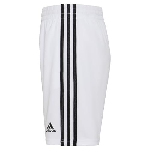 adidas boys Adi Classic 3-stripe Shorts, White, 2T US