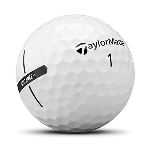TaylorMade Golf 2021 TAYLORMADE DISTANCE+ DOZEN GOLF BALLS, WHITE