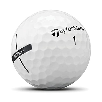 TaylorMade Golf 2021 TAYLORMADE DISTANCE+ DOZEN GOLF BALLS, WHITE