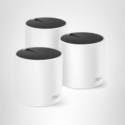 TP-Link Deco X55 Pro AX3000 Whole Home Wi-Fi 6 Mesh System - Coverage up to 6500 Sq.Ft & up to 150 Devices, 2x2.5G WAN/LAN Ports, 4 Streams, Wired Ethernet Backhaul, Ideal for 1Gig+ Internet, 3-Pack