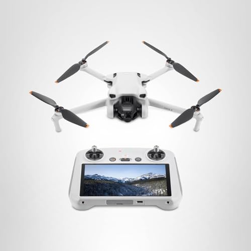 DJI Mini 3 (DJI RC), Lightweight 3x Mechanical Gimbal Drones with Camera for Adults 4K, 38-min Flight Time, up to 32800ft (10km) Video Transmission, Vertical Shooting, GPS Auto Return Integrated