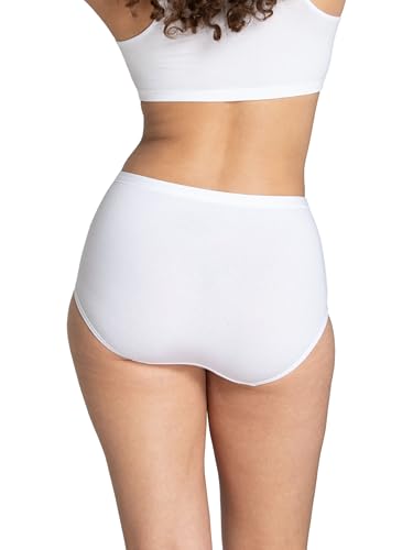 Fruit of the Loom Women's Underwear Breathable Panties (Regular & Plus Size), Brief-Cotton Mesh-6 Pack, 6