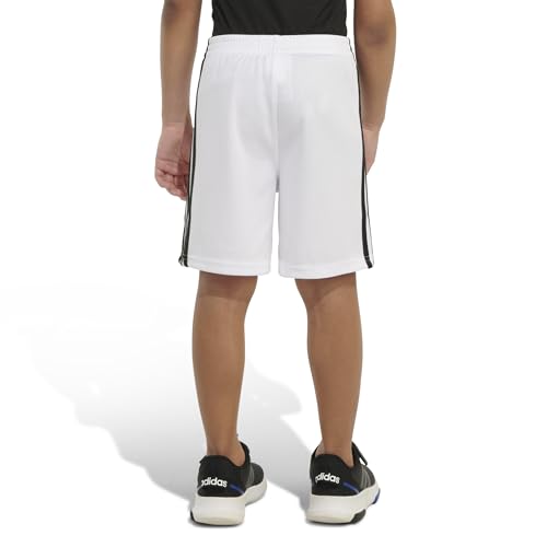 adidas boys Adi Classic 3-stripe Shorts, White, 2T US