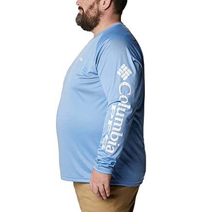 Columbia Men's Terminal Tackle Long Sleeve Fishing Shirt, White Cap/White Logo, XX-Large