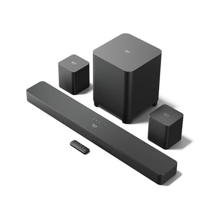 Amazon Fire TV Soundbar Plus with subwoofer and surround sound speakers (newest model), 5.1 channel, Dolby Atmos, clear dialogue