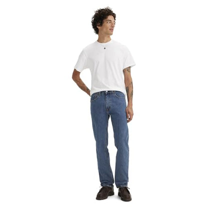 Levi's Men's 505 Regular Fit Jeans (Also Available in Big & Tall), Medium Stonewash, 34W x 32L