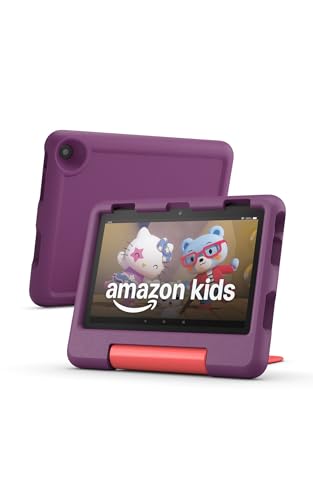 Amazon Fire HD 8 Kids tablet (newest model), ages 3-7. With bright 8" HD screen. Includes ad-free and exclusive content, parental controls and 13-hr battery, 32GB, Grape