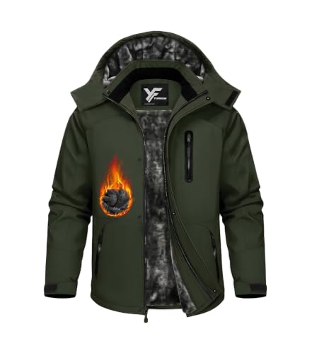 Men Winter Jacket Work Coat Waterproof Windbreaker Heavyweihgt Heat Suit Warm Clothes Glamping Gadget ATV Stuff Truck Motorcycle Moto Accessories Camping Essentials Ice Fishing Hiking Lover Gift