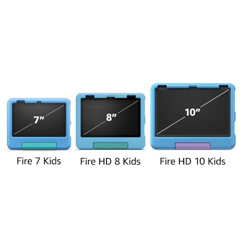 Amazon Fire 7 Kids tablet (newest model) ages 3-7. Top-selling 7" kids tablet on Amazon. Includes ad-free and exclusive content, easy parental controls, 10-hr battery, 16 GB, Purple