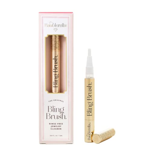 Baublerella Bling Brush | Ring Cleaner Pen & Portable Jewelry Cleaner | Diamond Ring Cleaner | Non-Toxic, No Rinse | Bridal & Travel Essential