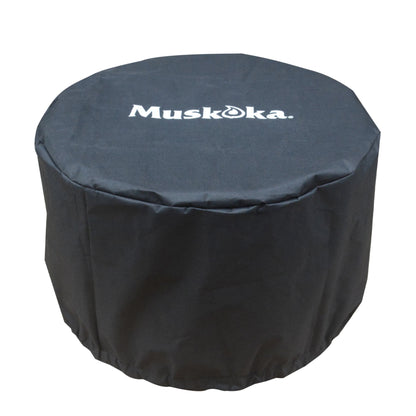 Muskoka 19.5" Stainless Steel Smokeless Wood Burning Fire Pit with Protective Cover