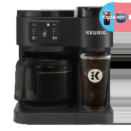 Keurig K-Duo Essentials, Hot & Iced Single-Serve K-Cup Pod Coffee Maker & Carafe, Black