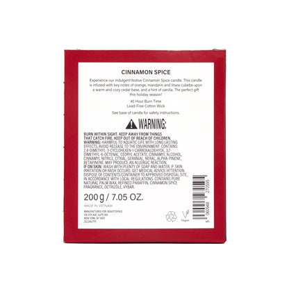 BEAUTYSPACE Cinnamon Spice Holiday Candle Gift, 200g