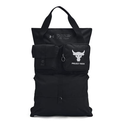 Under Armour Unisex Project Rock Gym Sack, (001) Black / / Mod Gray, One Size Fits Most