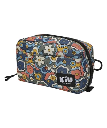 KIU K293-523 Water Repellent Pouch L WR Pouch Large wpc Water Repellent, Waterproof, Carabiner, D-Ring Included, Pouch, Makeup Pouch, Gadget Case, Makeup Pouch, for Work or School Commutes, Outdoors,
