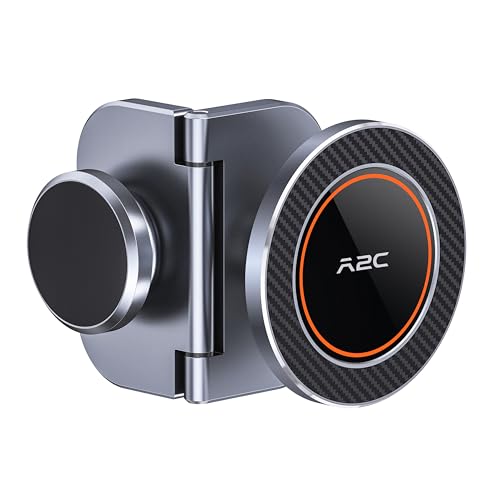 A2C Original Fold-Magnet Golf Cart Phone Holder with Rangefinder Mount, CNC Aircraft-Grade Aluminum Alloy, Premium Fathers Day Golf Gifts for Men Dad Him Women, Golf Accessories Essentials Gadgets
