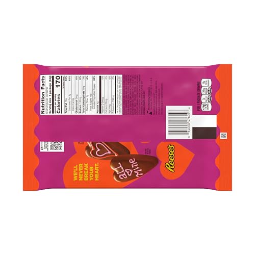 Reese's Milk Chocolate Peanut Butter Hearts, Valentine's Candy Packs, 1.2 oz (6 Count)