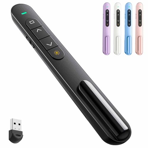 QUI Presentation Clicker with Volume Control, Wireless Presenter Remote