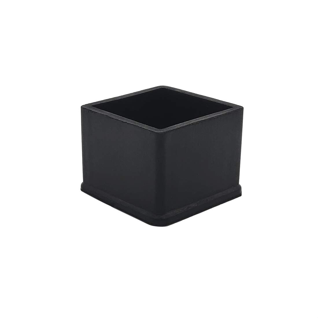 Flyshop Square Anti-Slip Rubber Leg Tips Chair Leg Caps Furniture Floor Protectors 1-3/8 Inch x 1-3/8 Inch (35 x 35mm) Black 10Pcs