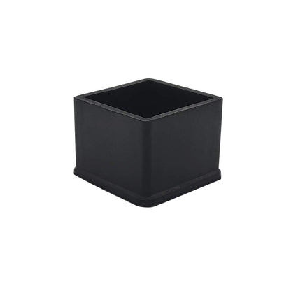 Flyshop Square Anti-Slip Rubber Leg Tips Chair Leg Caps Furniture Floor Protectors 1-3/8 Inch x 1-3/8 Inch (35 x 35mm) Black 10Pcs