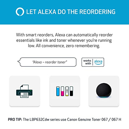 Canon Color imageCLASS LBP632Cdw - Wireless Duplex Laser Printer, Single Function, Home Office, Mobile Ready, 22 PPM Color, White