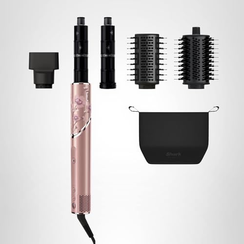 Shark FlexStyle Air Styling & Drying System, Powerful Hair Dryer Brush & Multi-Styler with Auto-Wrap Curlers, Concentrator Attachment and Storage Bag, Blossom Bliss, HD432RS
