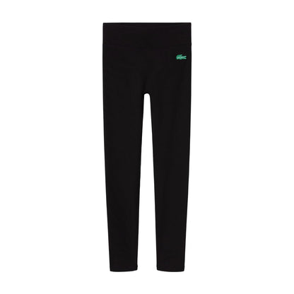 Lacoste Women's Bandier Ribbed Legging, Black, Large