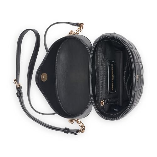 KARL LAGERFELD Paris Women's Crossbody, Black/Gold, One Size