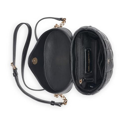 KARL LAGERFELD Paris Women's Crossbody, Black/Gold, One Size