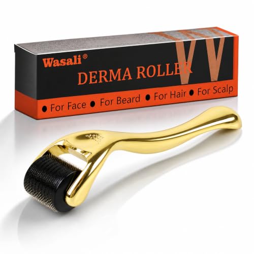 540 Titanium Derma Roller For Face Hair Beard，Scalp Derma Roller ，Beard Microneedle Roller，Personal Use Microneedling Roller Microdermabrasion Cosmetic Beauty Instrument Self-Care Gifts For Men Women