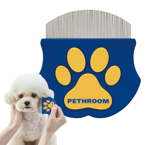PETHROOM Professional Eye Comb for Pets, Stainless Steel Tear Stain Remover