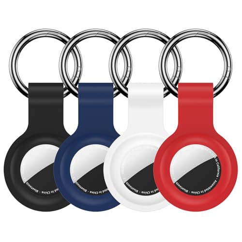 Compatible for AirTag Holder Keychain 4 Pack for Air Tag 1st&2nd Generation