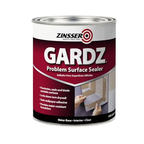 Zinsser Gardz Water-Based Problem Surface Sealer, Clear, Quart