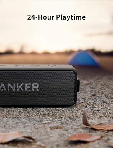 Anker soundcore 2 Portable Bluetooth Speaker, Stereo Sound, IPX7