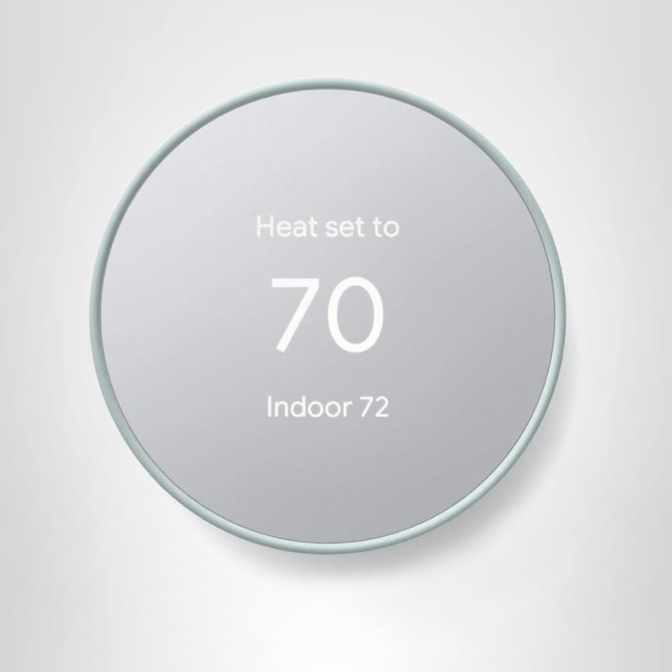 Google Nest Thermostat - Smart Thermostat for Home - Programmable Wifi Thermostat - Fog